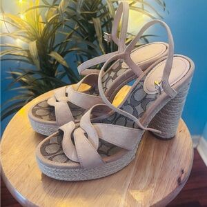 Coach Talina Suede Beige Size 9.5